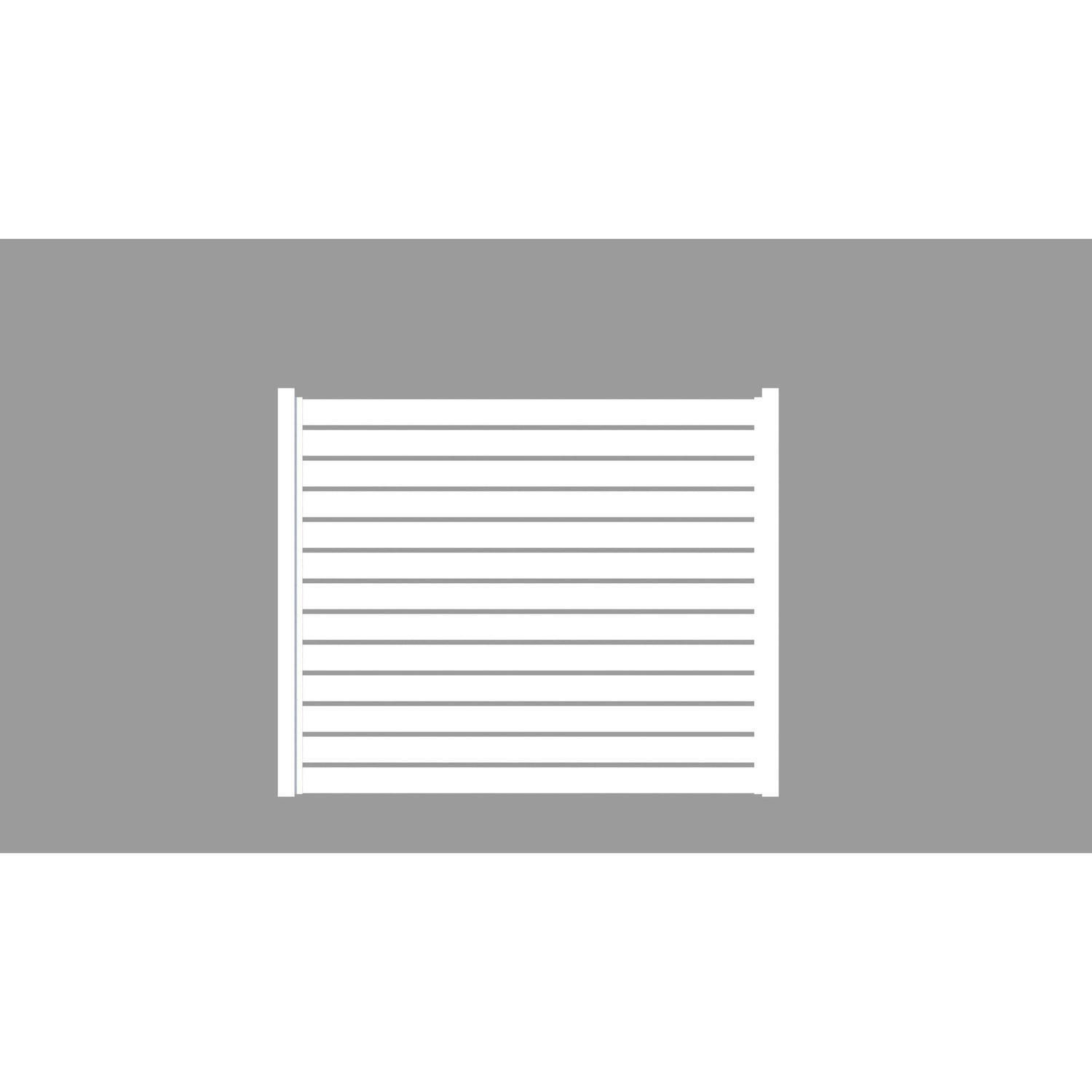 VistaWall HORIZONTAL Slat Panel H:1500mm W:1800mm Frost