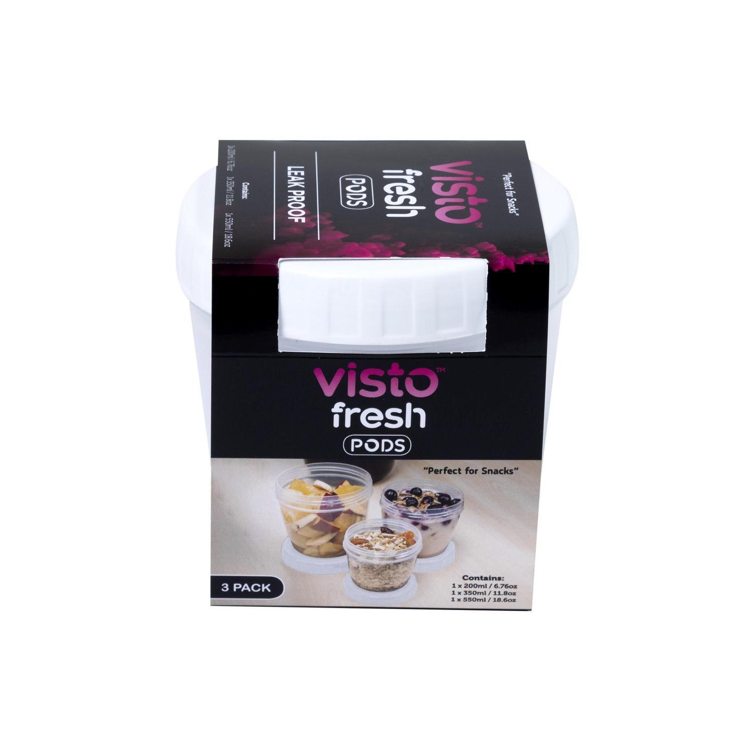 Pods Clear with White Clips 3 Pack