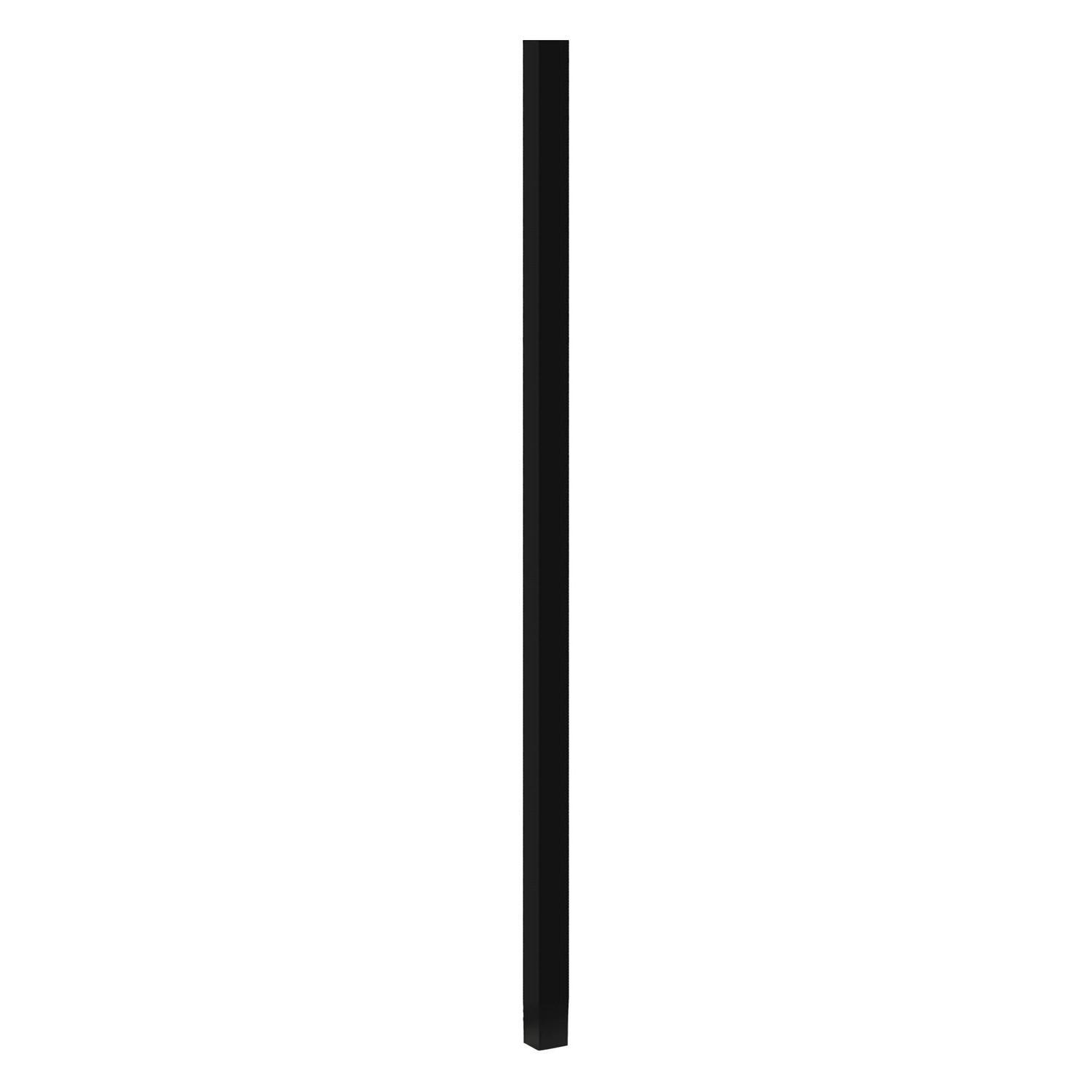 Aluminium Inground Fence Post H: 1800mm, W:60mm, D:60mm Black