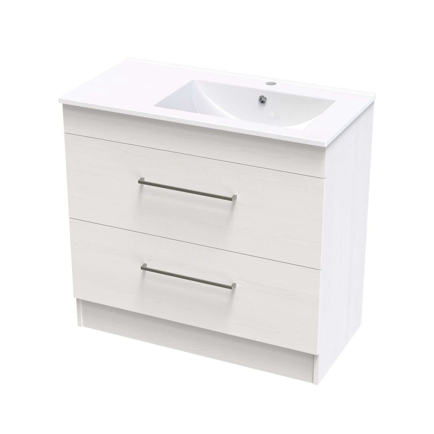Cashmere Valley 900 Right Hand Bowl Double Drawer Floor Colour