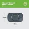 Four Button Visor Remote Control Garage Door Opener  Grey