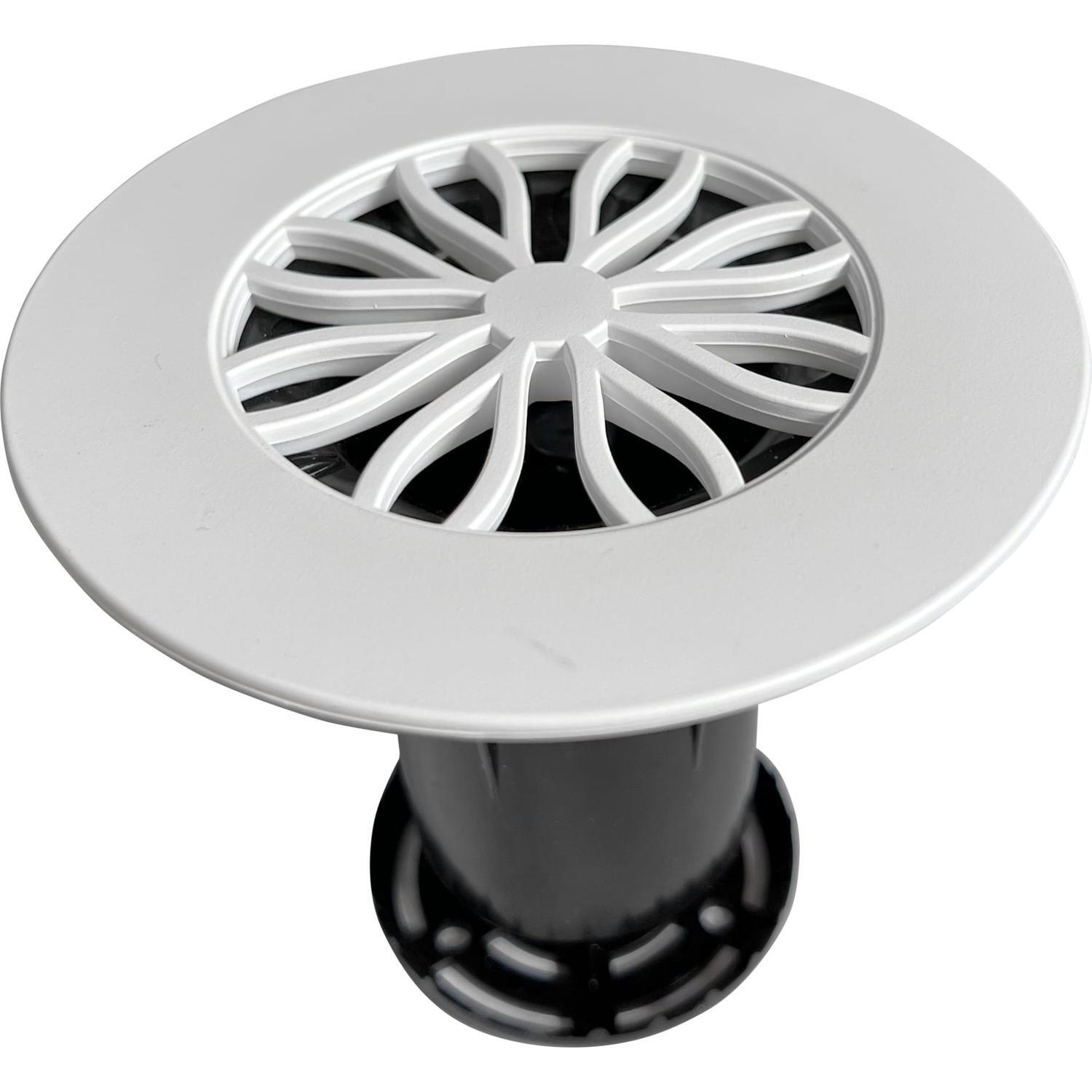 Shower Waste Flat Lid Matte White  Matte White