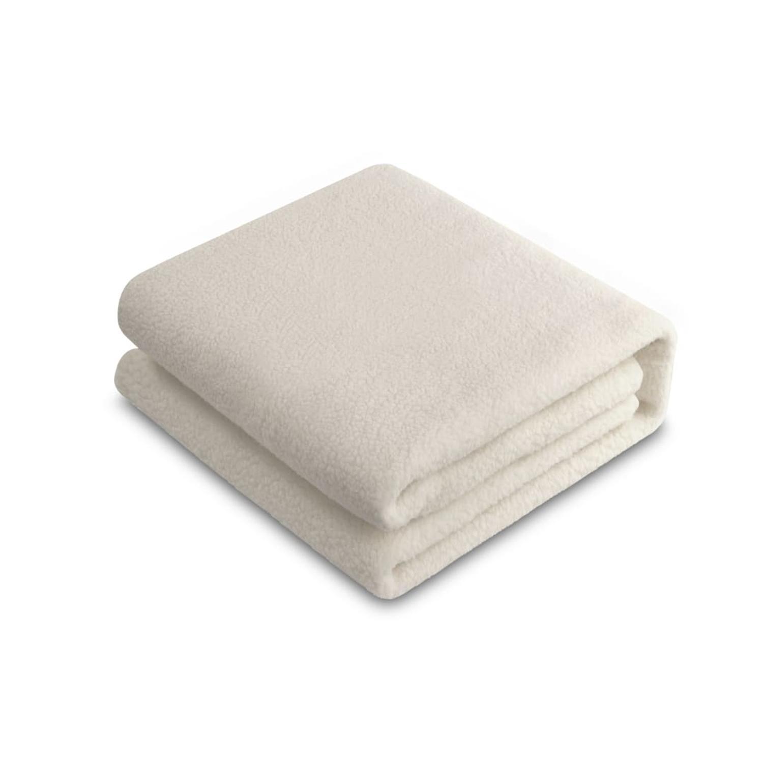 Fitted Fleecy Electric Blanket King Single White