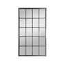 Rectangle Window Garden Mirror H: 1700mm, W: 1000mm, D: 25mm Black
