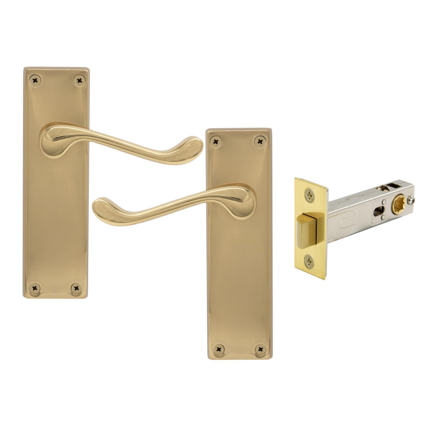 York Square Longplate Passage Set Polished Brass