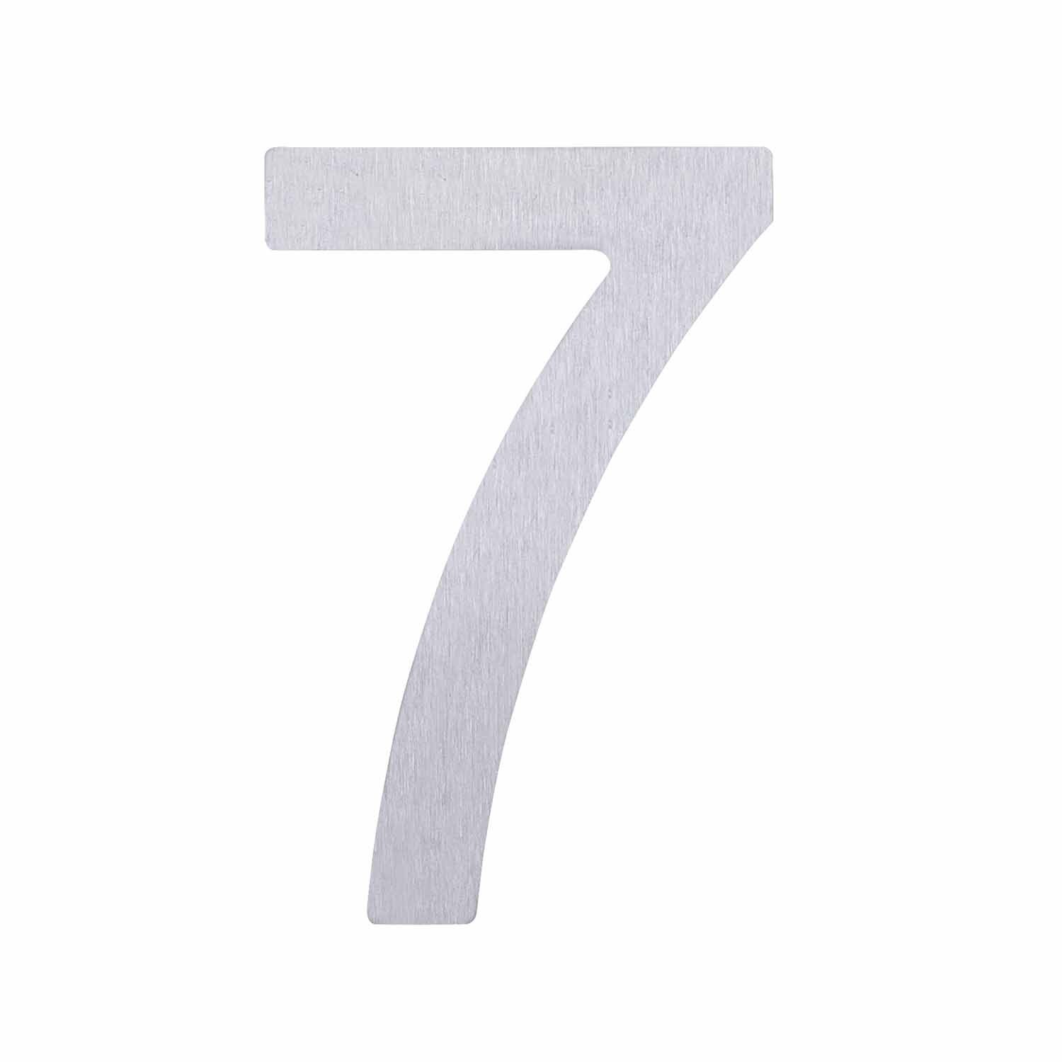 Adhesive Stainless Steel Numeral #7