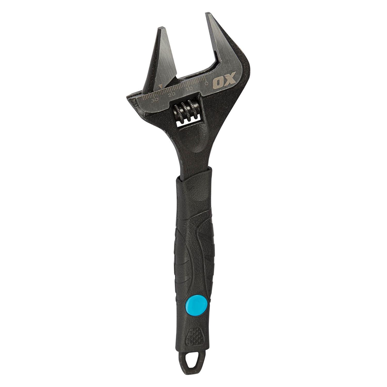 Ultra Wide Jaw Adjustable Wrench 203mm Black