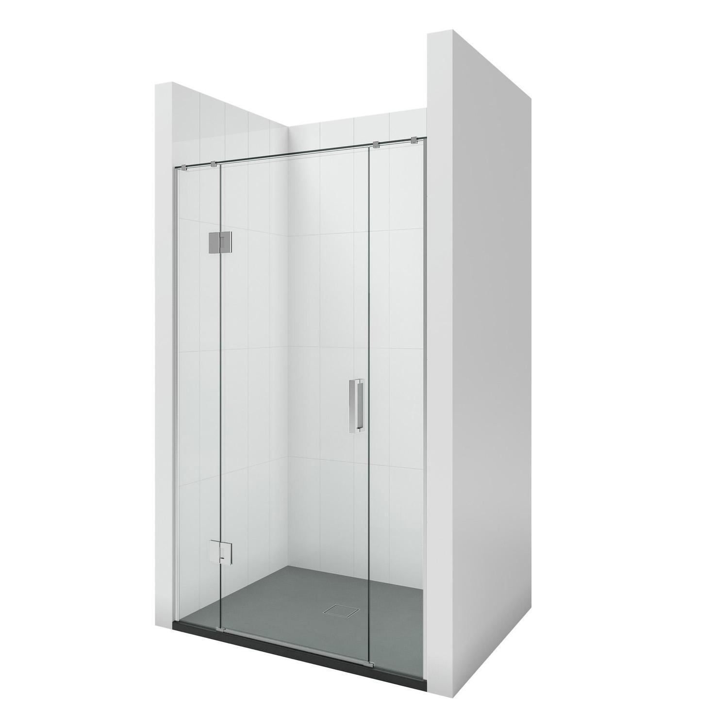 1200 x 900mm 3-Wall Black Tray, Ellure Walls and GM Hinged Screen Package