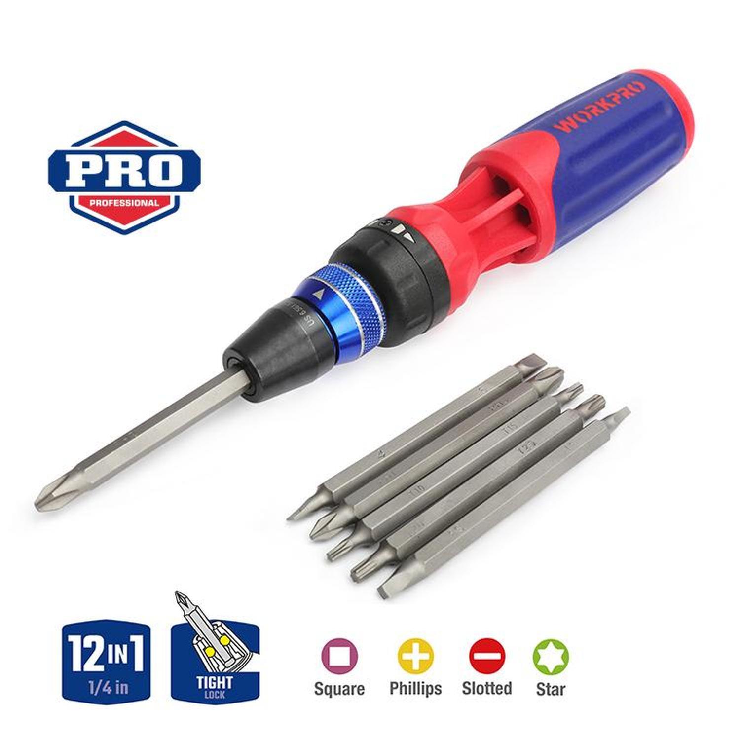 12-in-1 Quick-Load Ratcheting Screwdriver Set