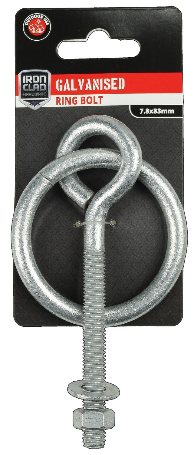 Ring Bolt 7.8x83mm Galvanised