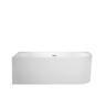 Freestanding Back to Wall Left Corner Bath 1600 mm White
