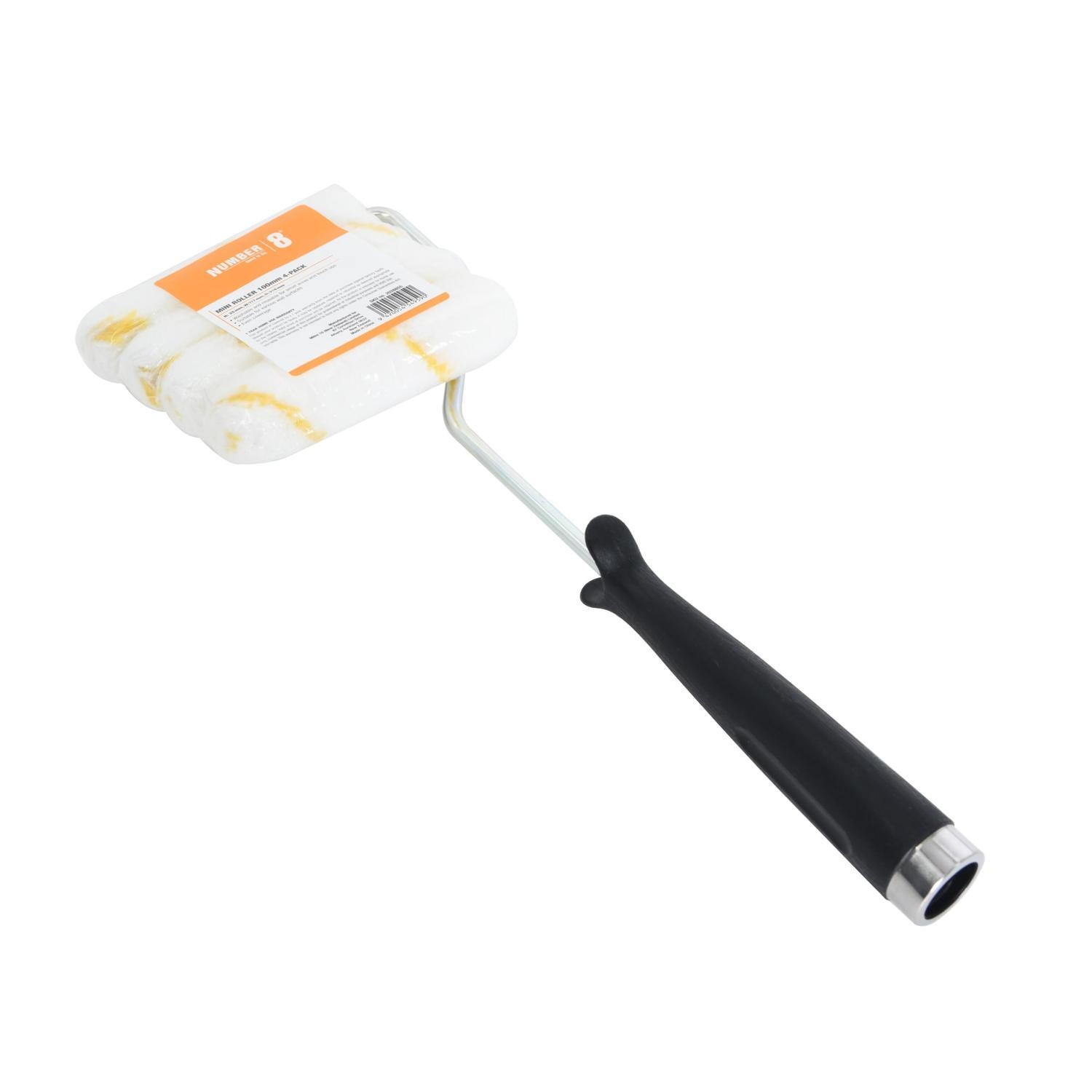 Roller Kit 100Mm Mini Number 8 – 4 Piece 100mm White
