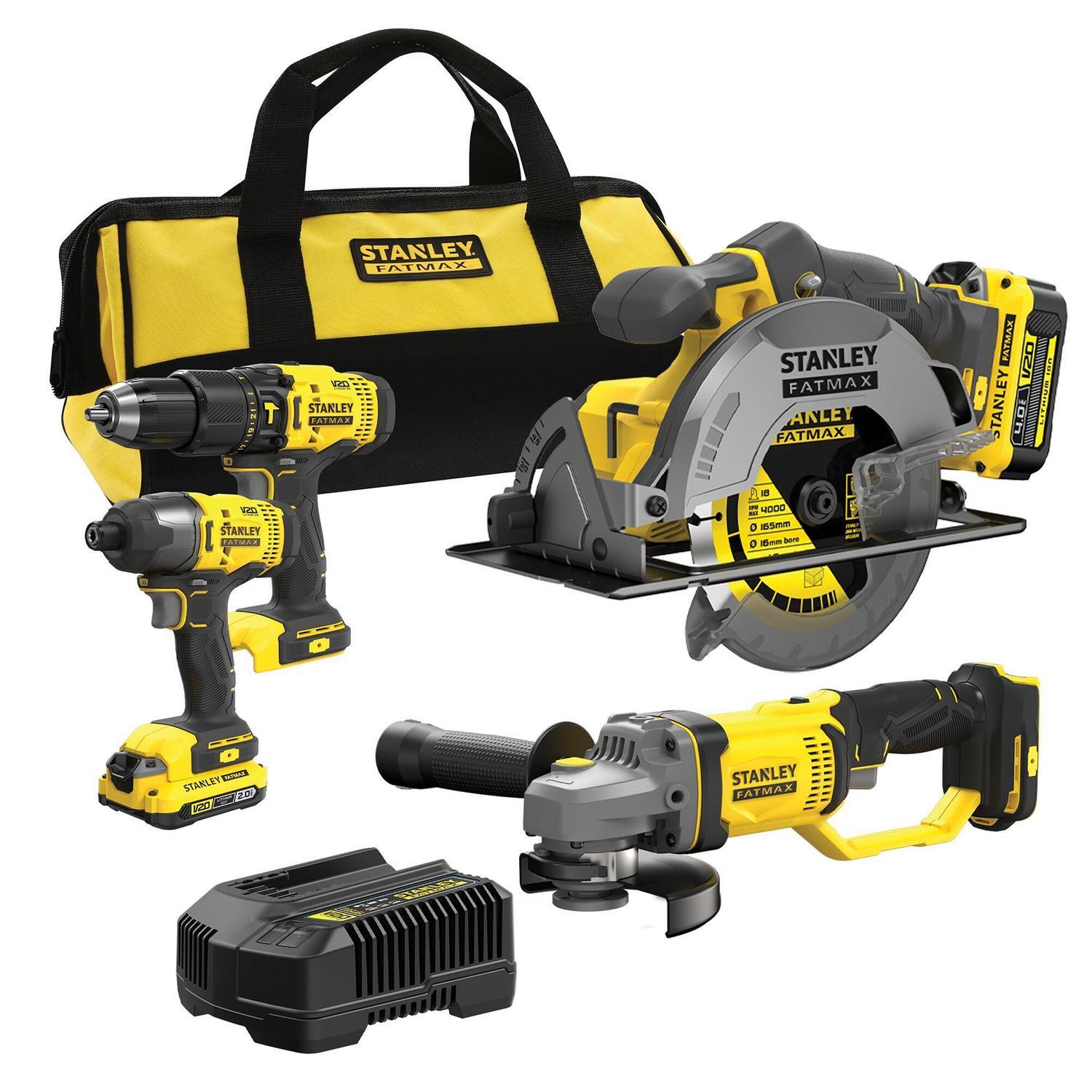 18V Cordless 4-Piece Combo Kit with 2.0Ah and 4.0Ah Battery