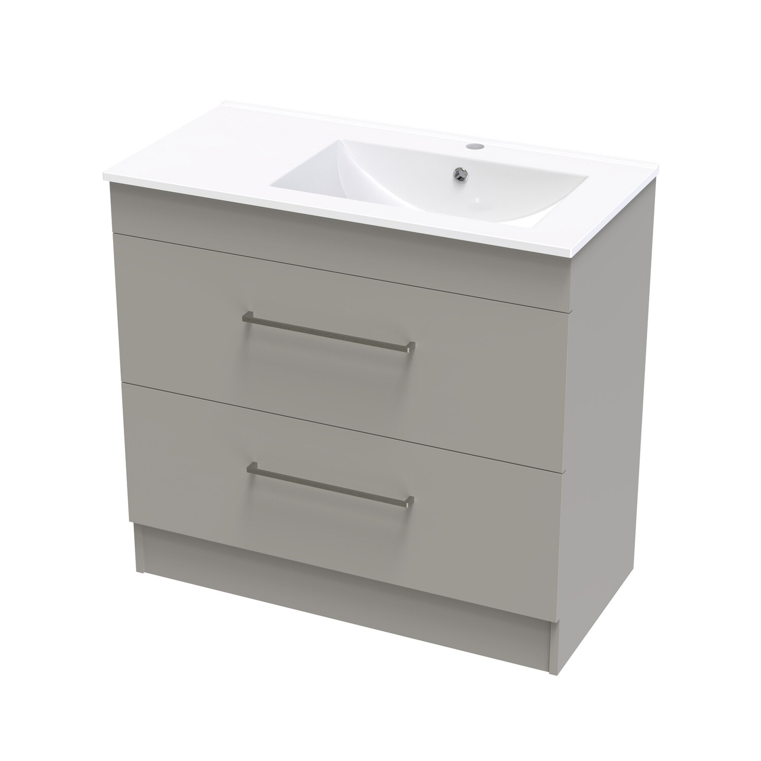 Cashmere Valley 900 Right Hand Bowl Double Drawer Floor Colour