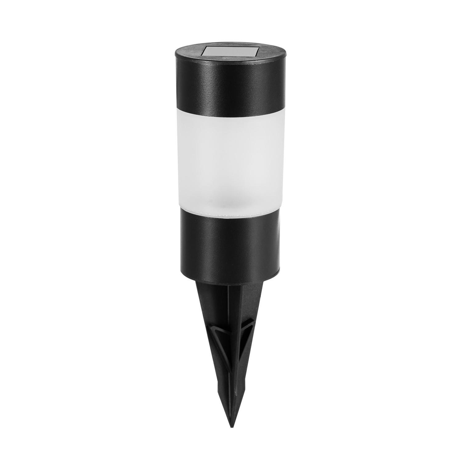Solar Bollards Black Set Of 3