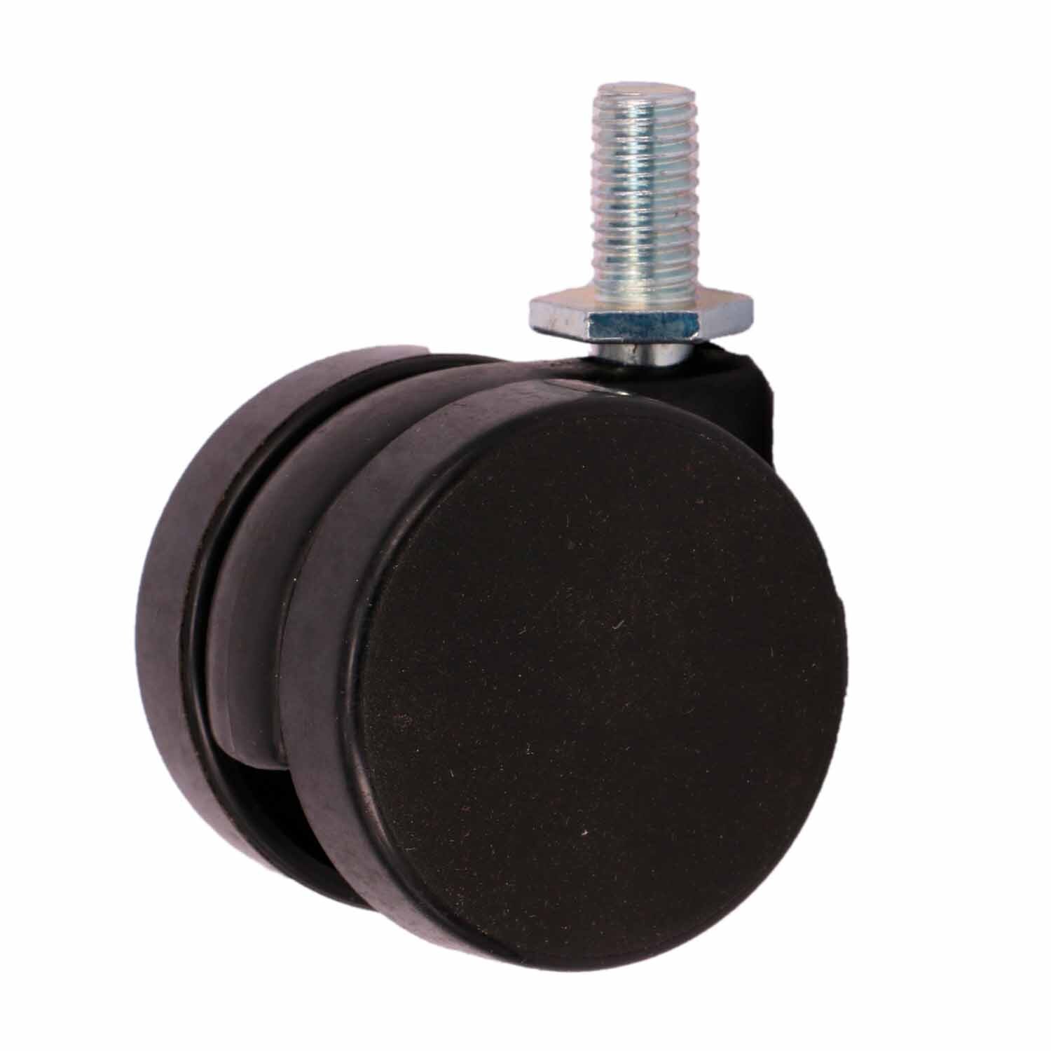 Twin Unhooded Castor With Threaded Pin