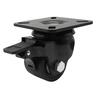 Low profile Nylon Swivel Castor with Brake 50mm Black