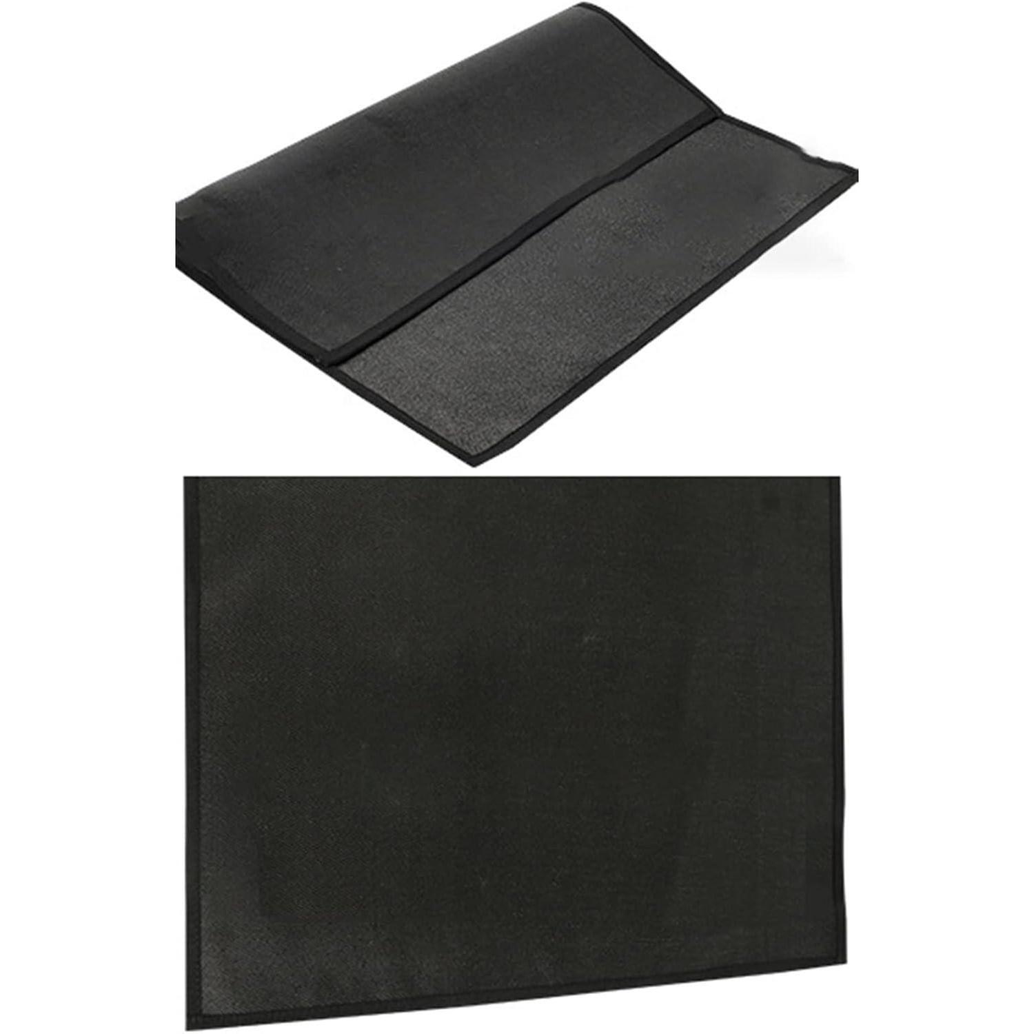 Heat Proof BBQ Deck and Lawn Protector Rectangle 90cm Black