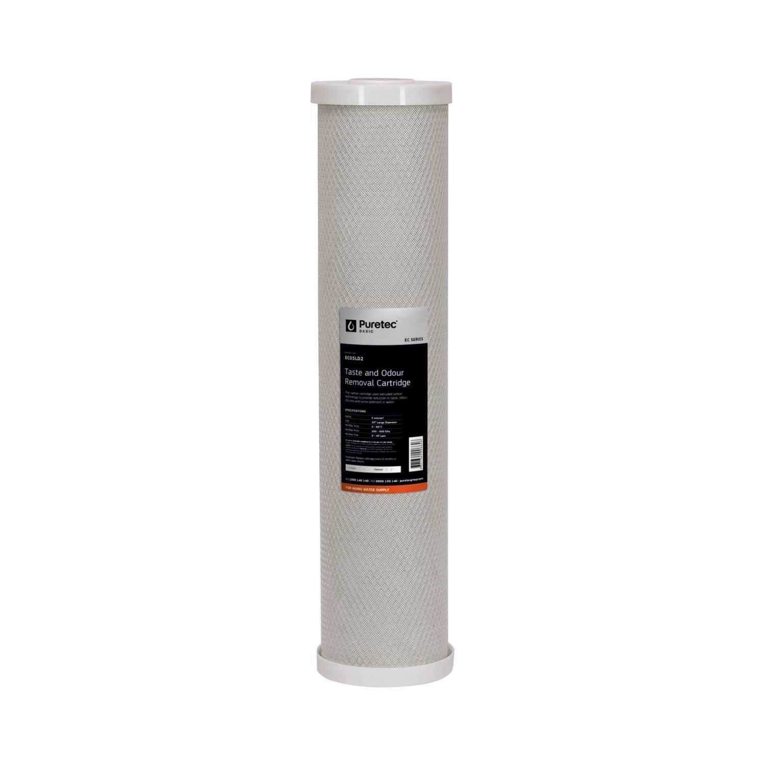 Extruded Carbon EC05LD2 Water Filter Cartridge 20 inch White