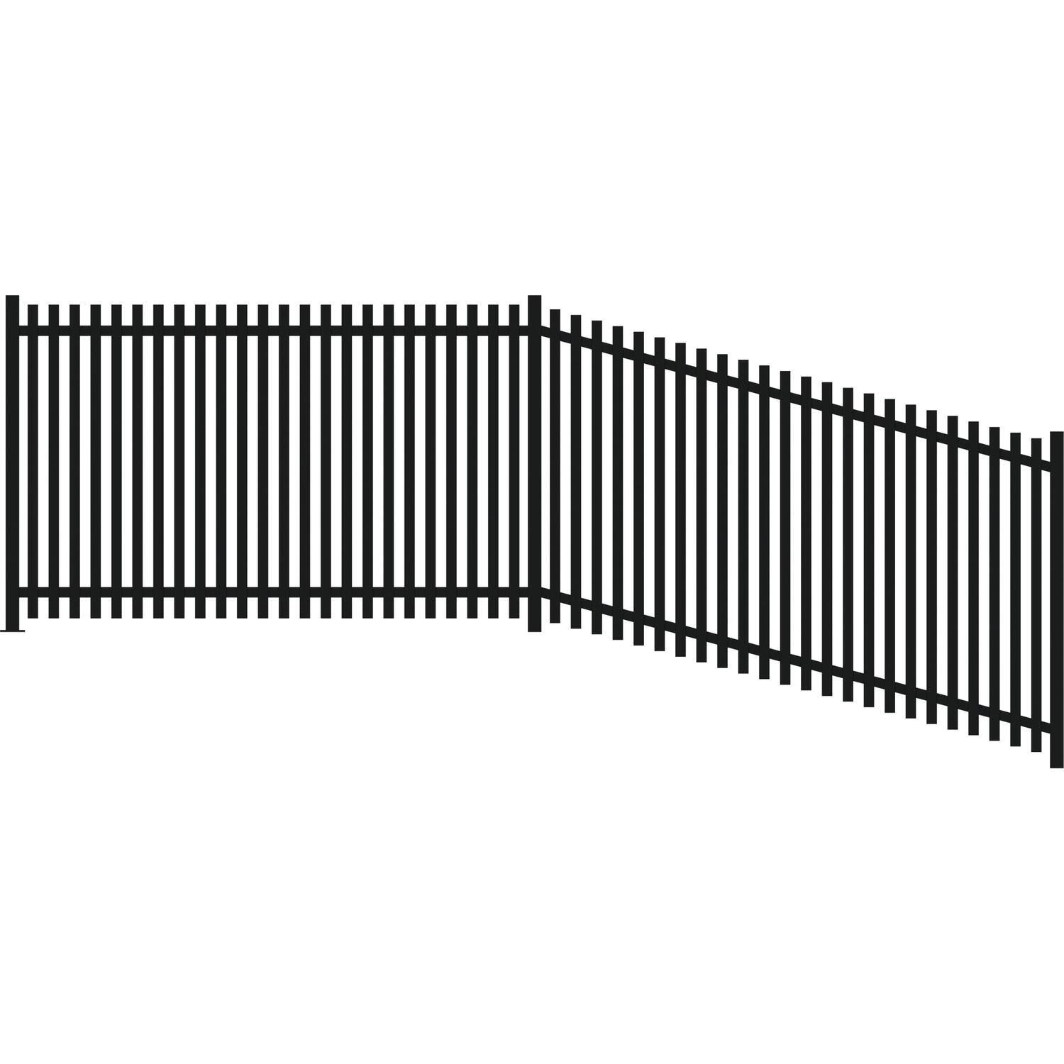 Alpha Aluminium Fence Panel  H:1500mm W:2430mm Black