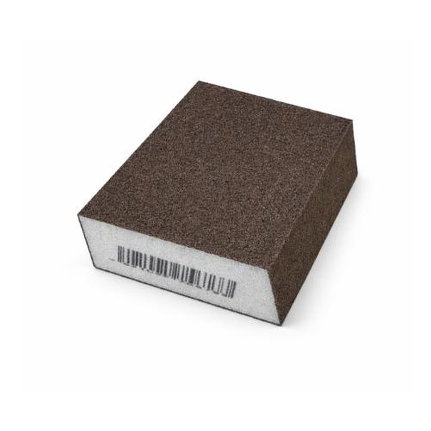 Dual-Angle Sanding Sponge Medium/Fine Grit Brown