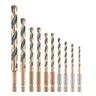 10 piece Black And Gold Hex Drill Bit Set