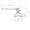 Window Handle High Profile Venting Left-Hand Sub Fix  85mm Black