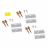 Flush Mount Hanger set of 6 Silver