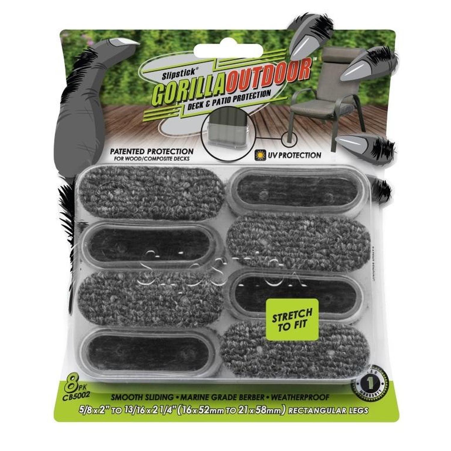 Rectangular Clear Sleeve Glides with Marine Grade Berber