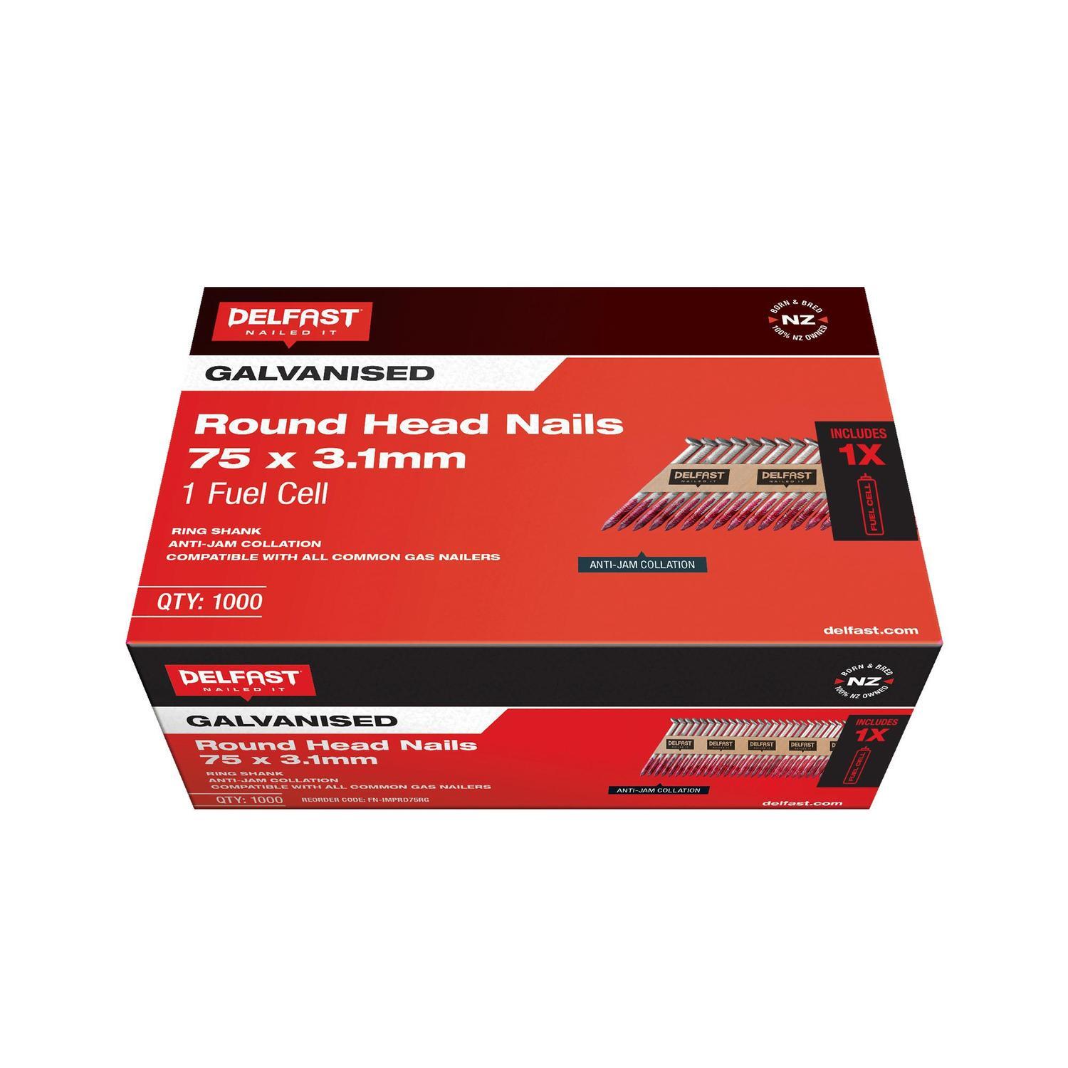 Round Head Collated Nails with Fuel Cell