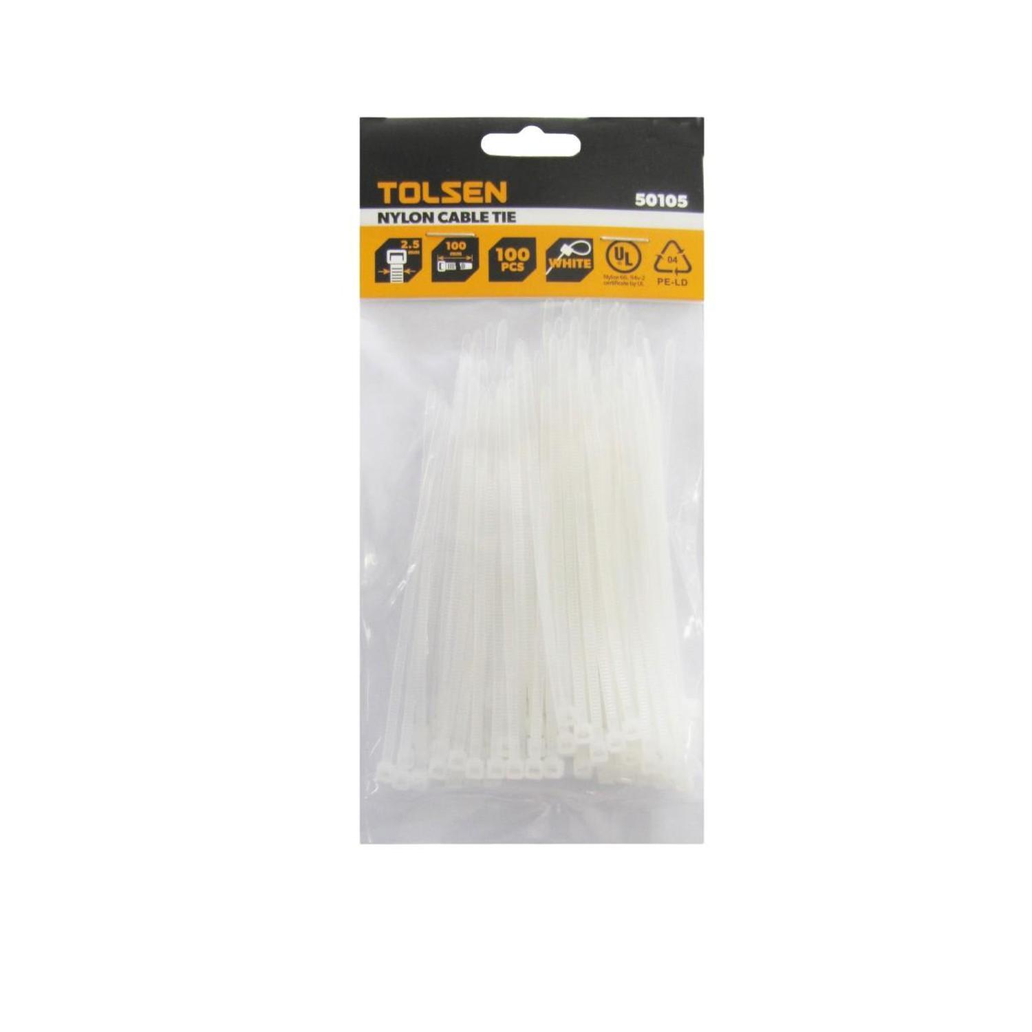 Cable Tie 100x2.5mm Pack of 100 White