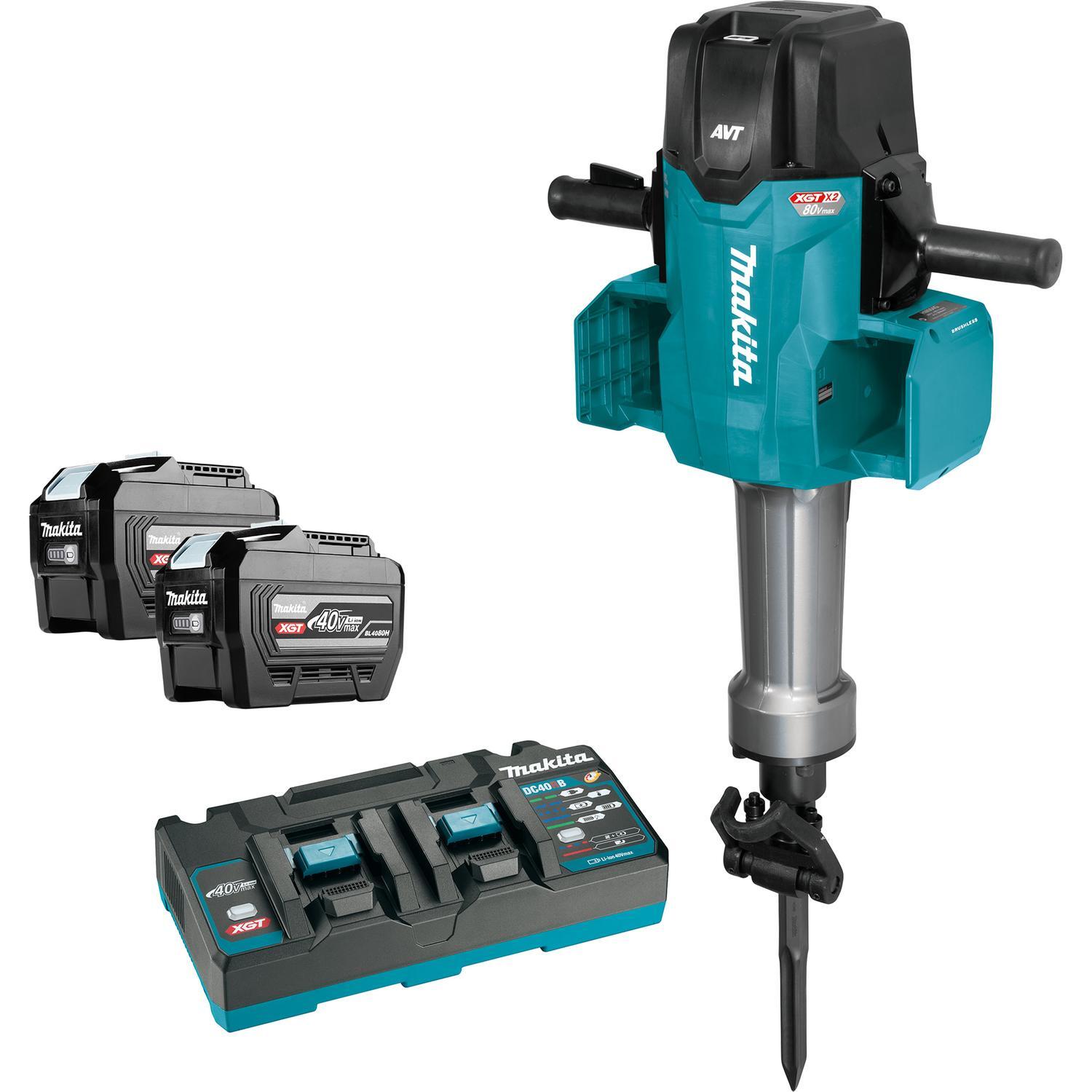 Brushless Hex Demolition Breaker Kit 80 Volt (2x 40V Batteries)