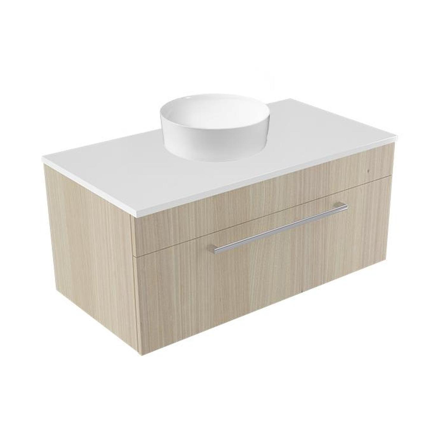 Calais Wall Vanity 900mm Seasoned Oak
