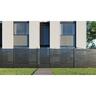 VistaWall Horizontal SLAT Pedestrian Gate H: 1500mm x W: 1000mm Black