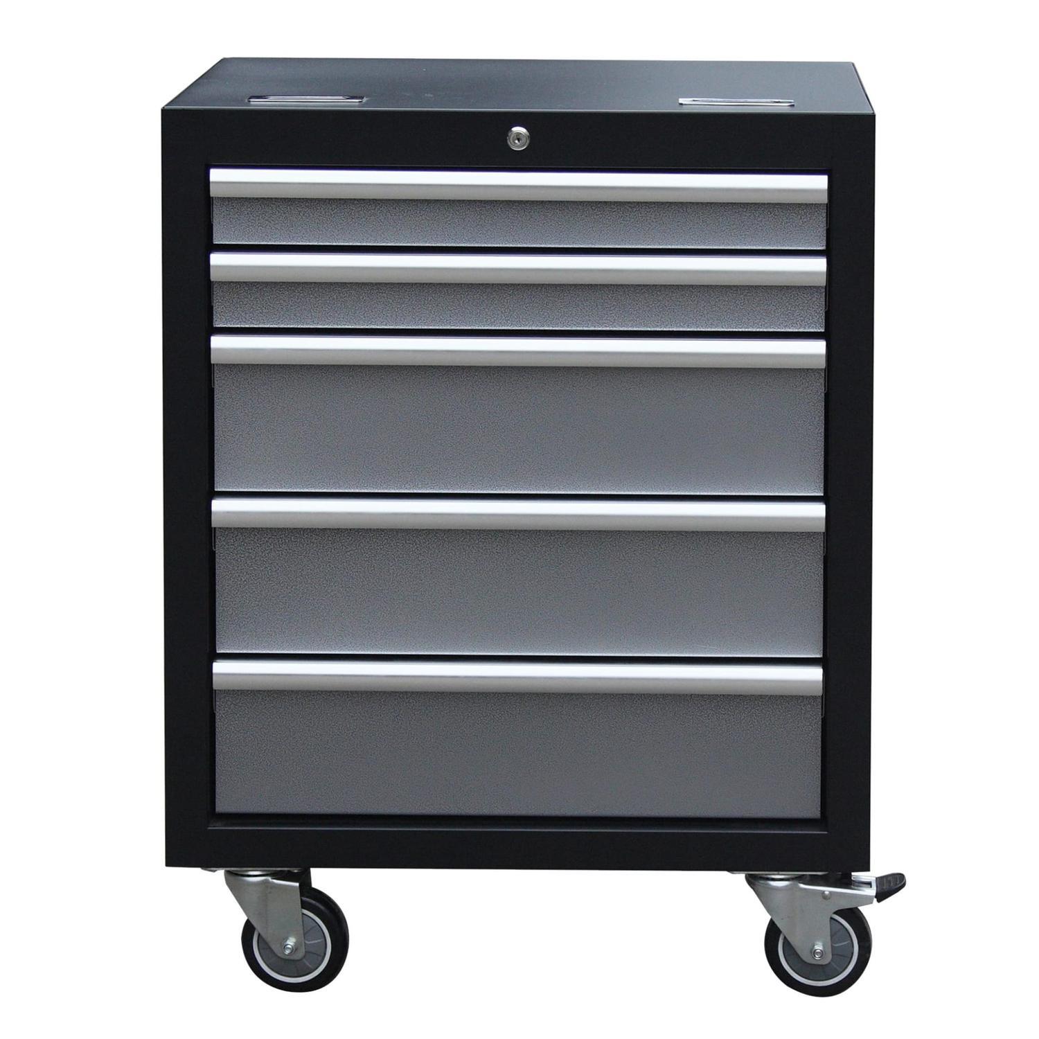 Base Cabinet 5 Drawer w Castors H: 862 mm, W: 646 mm, D: 458 mm