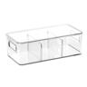 Storage Bin with Dividers and Lid 310 x 150mm Clear