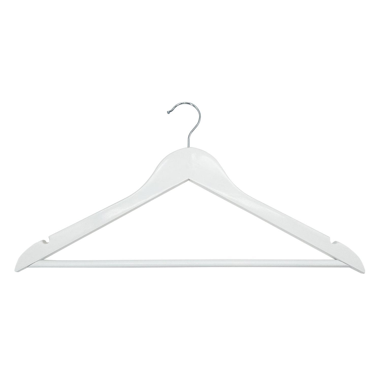 Coat Hanger Timber White 3 Pack
