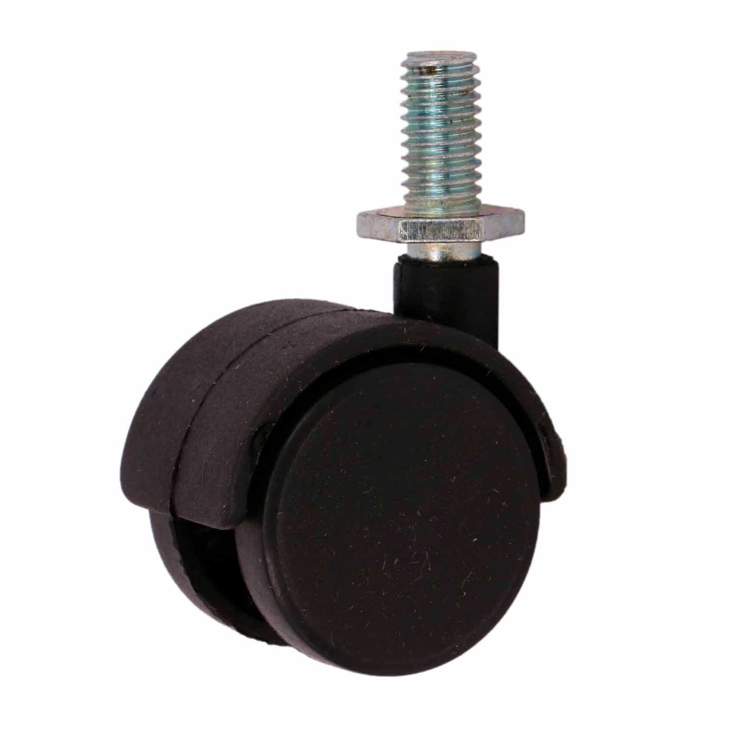 Twin Hooded Castor with Threaded Pin