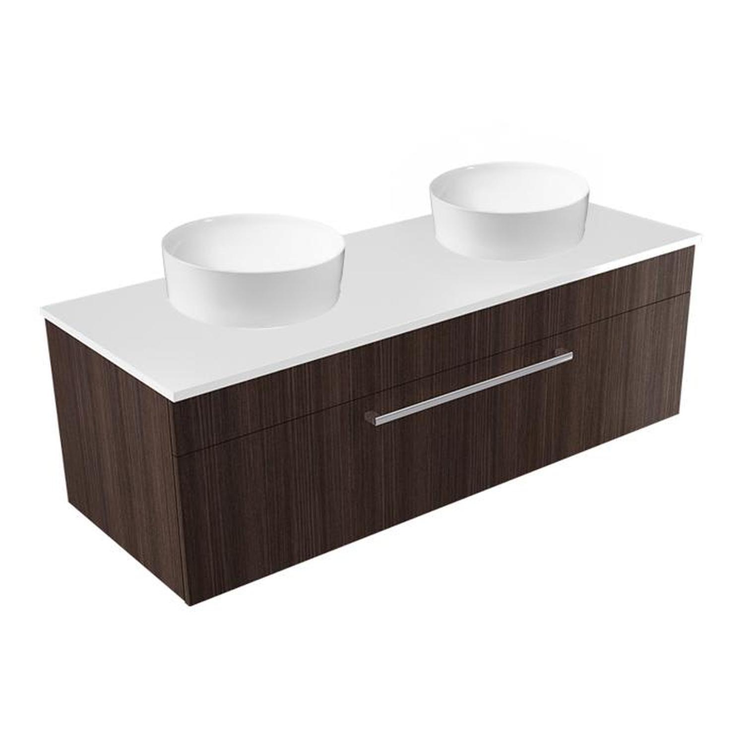 Calais Wall Vanity 1200mm Charred Oak