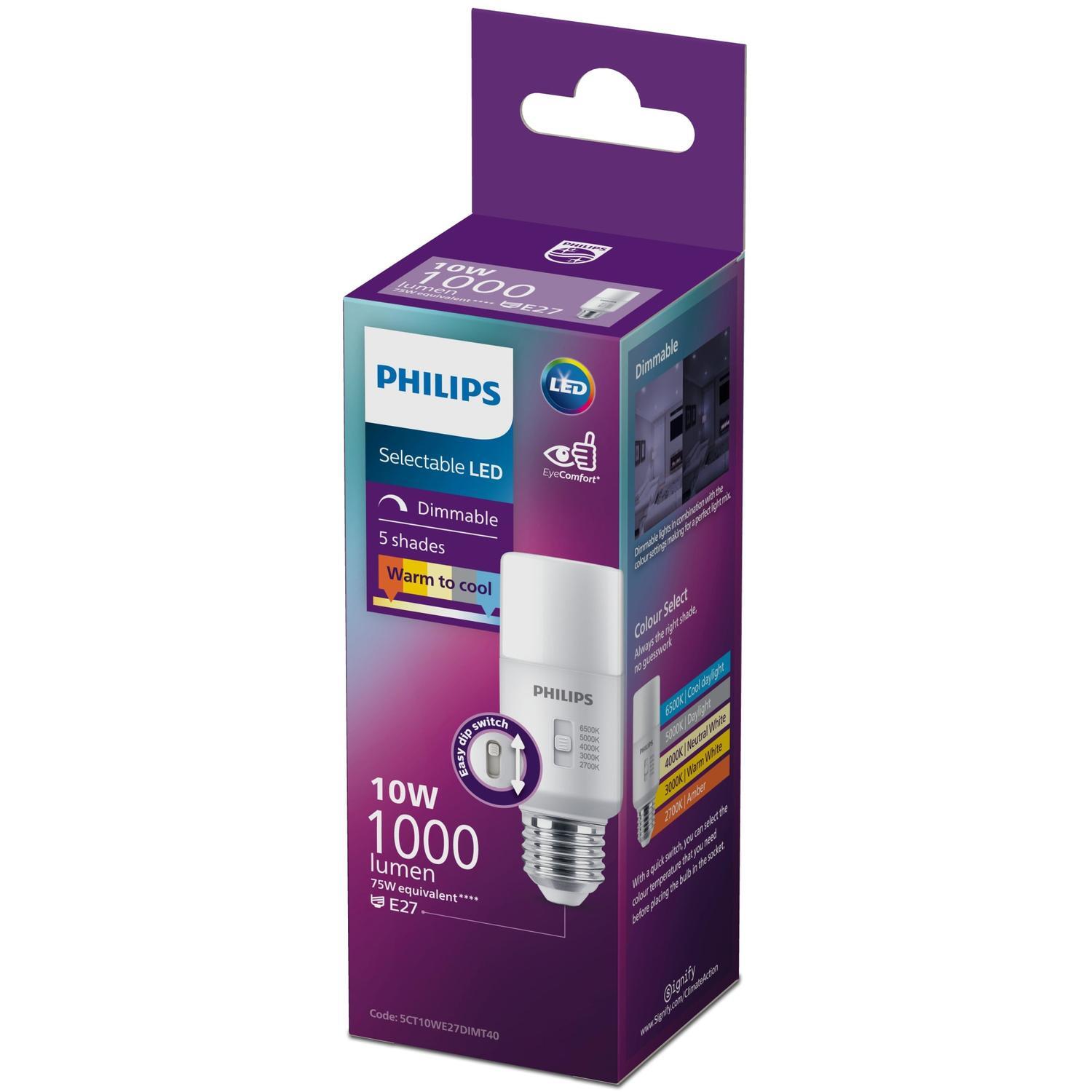 LED Stick 10 Watt 1000 Lumen E27 5Cct Dim  Frosted