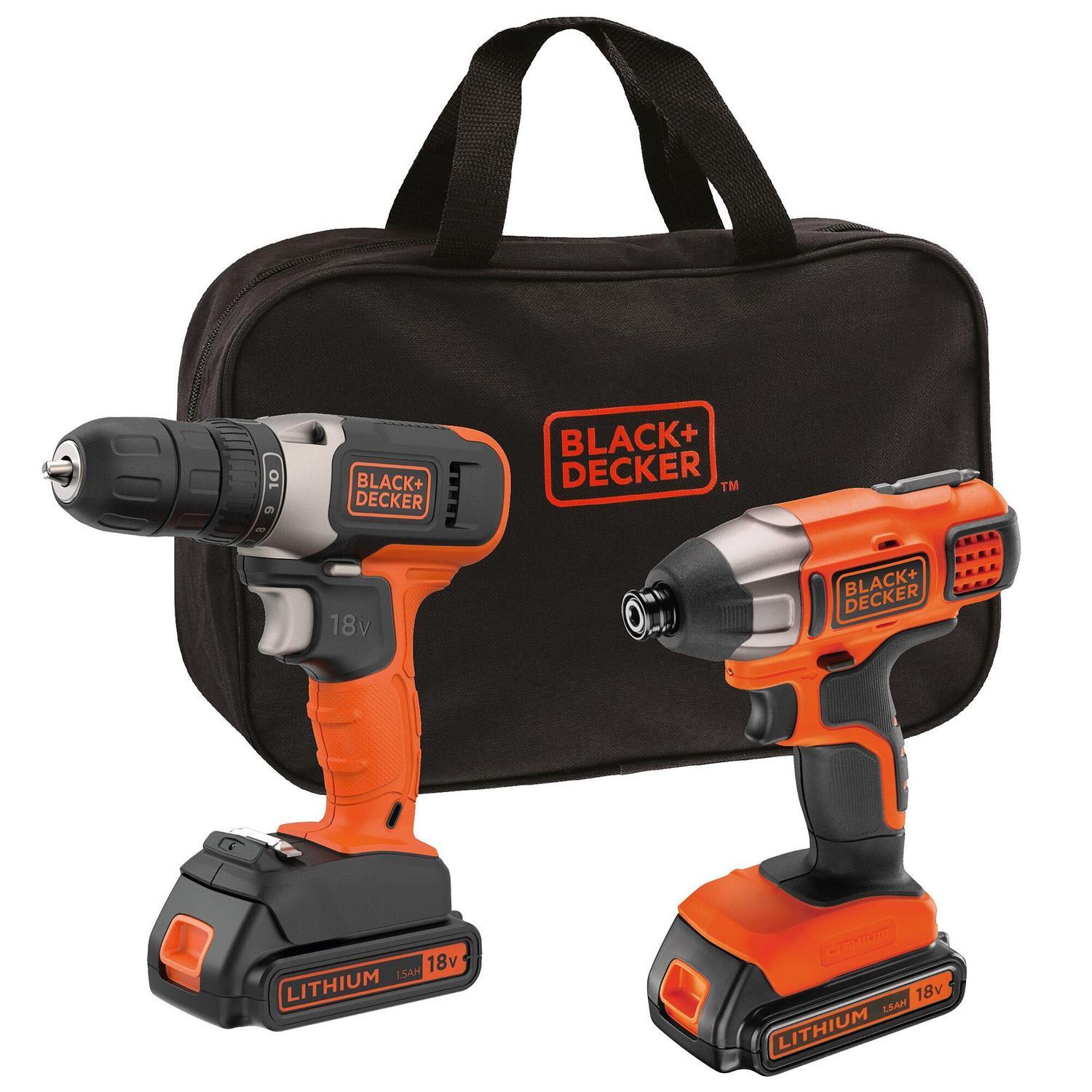 18V POWERCONNECT Cordless 2-Piece Combo Kit with 2 x 1.5Ah Batteries