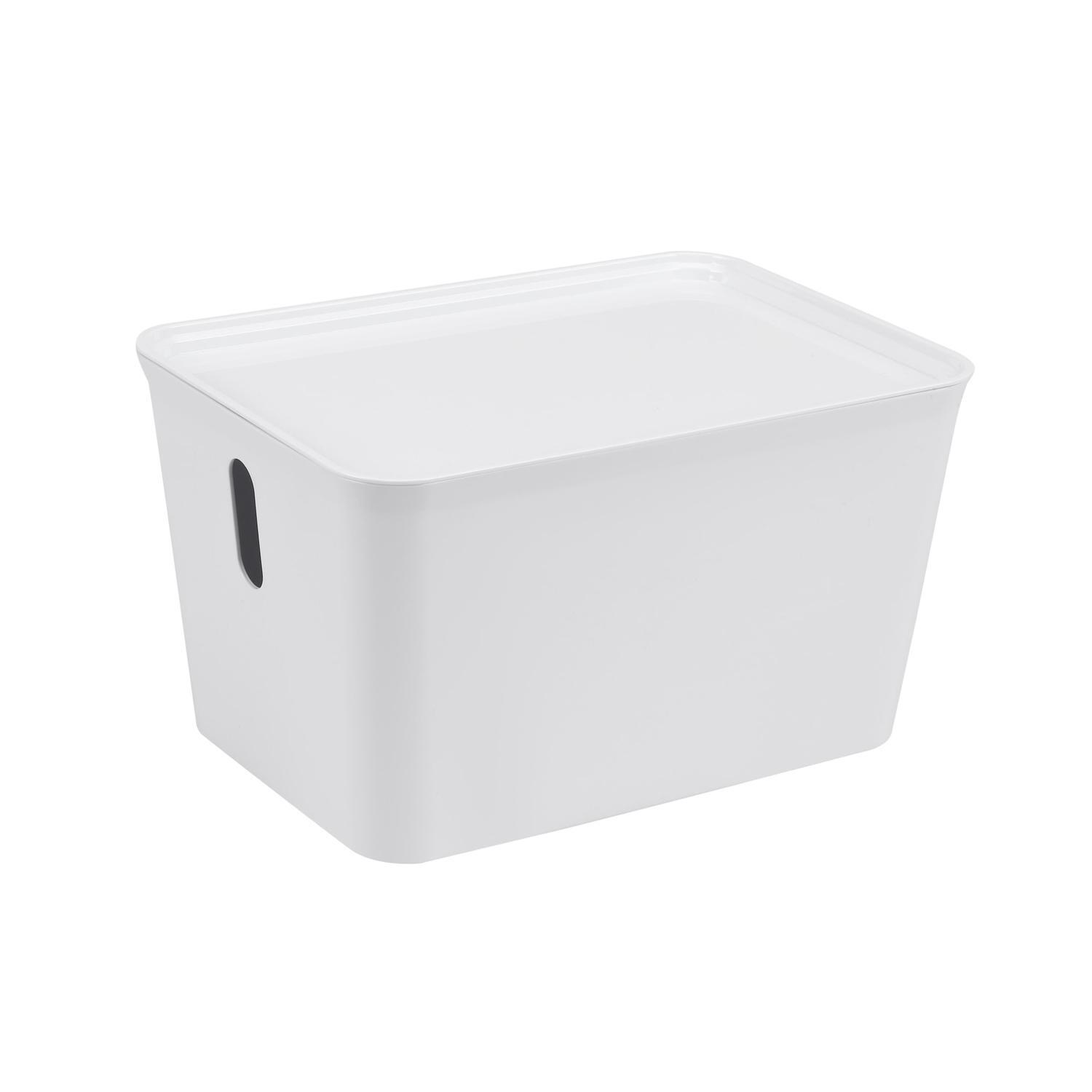 Modular Storage Basket w/ Lid 4.8 litre White