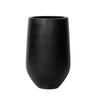 Round Terrazzo Vase Pot L Black