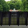 Privacy Screen Gate 1.7m x 0.9m Louvre - Black