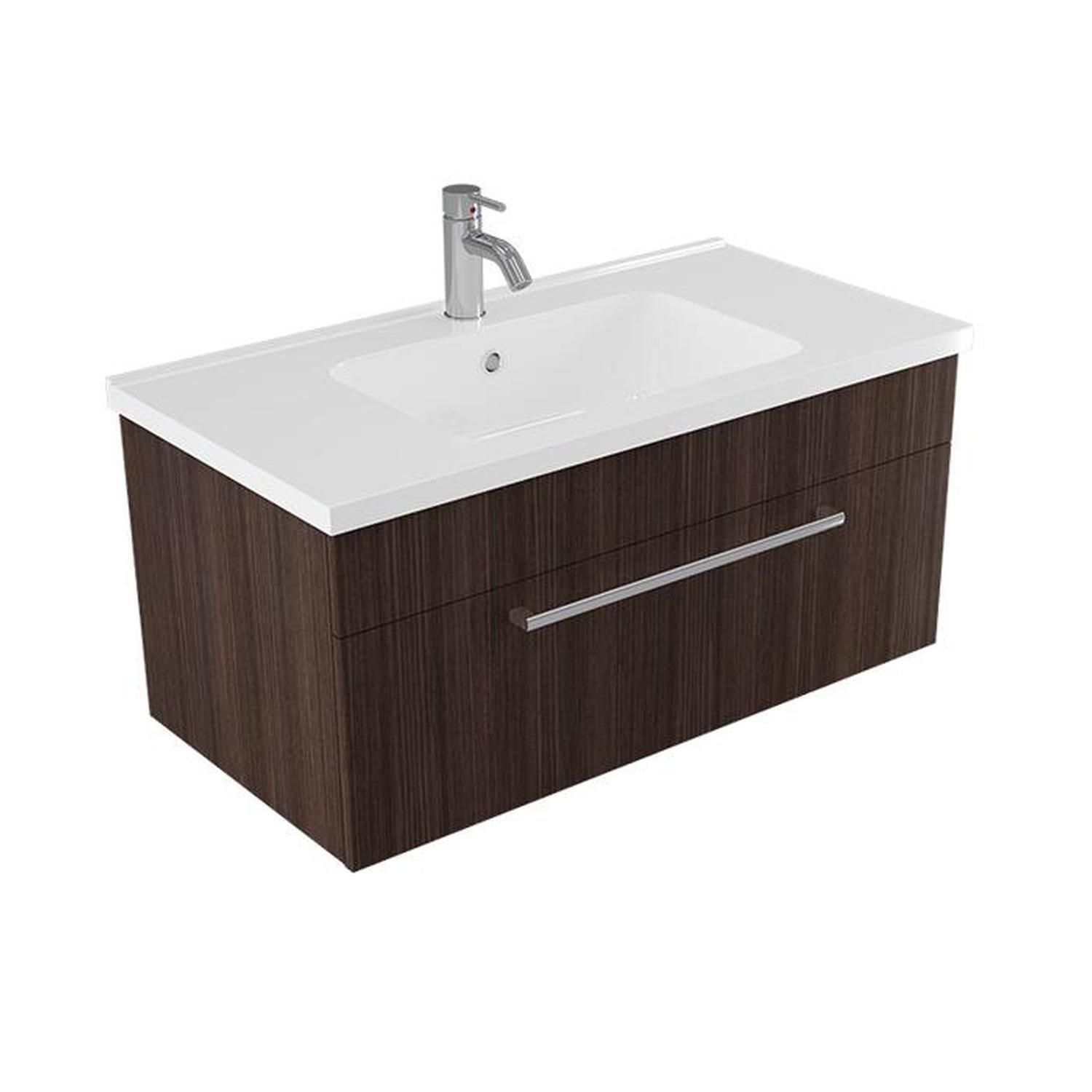 Wall Vanity 900mm Charred Oak