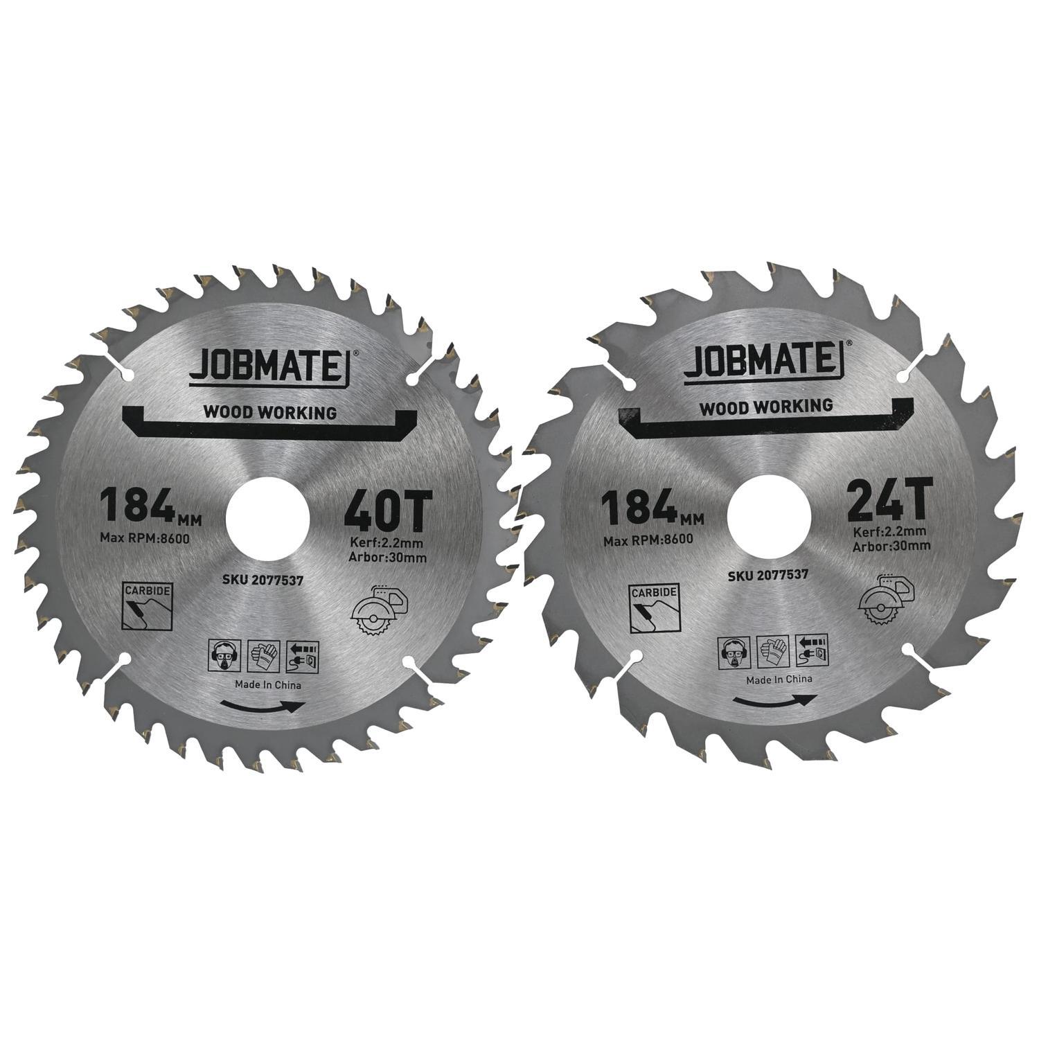 Circular Saw Blade 24T and 40T 2-Pack 184mm