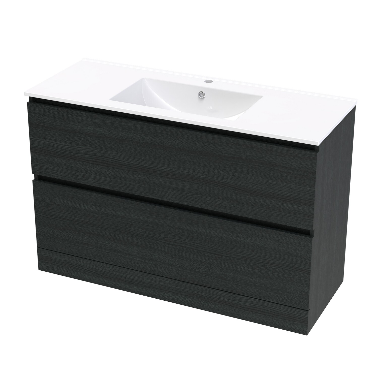 Pacific Rise 1200 Double Drawer Floor Charred Oak