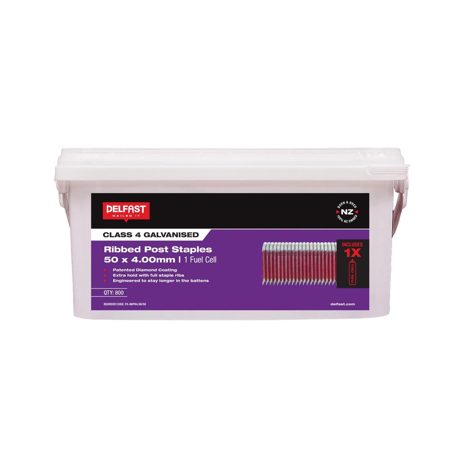 Ribbed Post Staple Fuel Pack 4.00 x 50mm