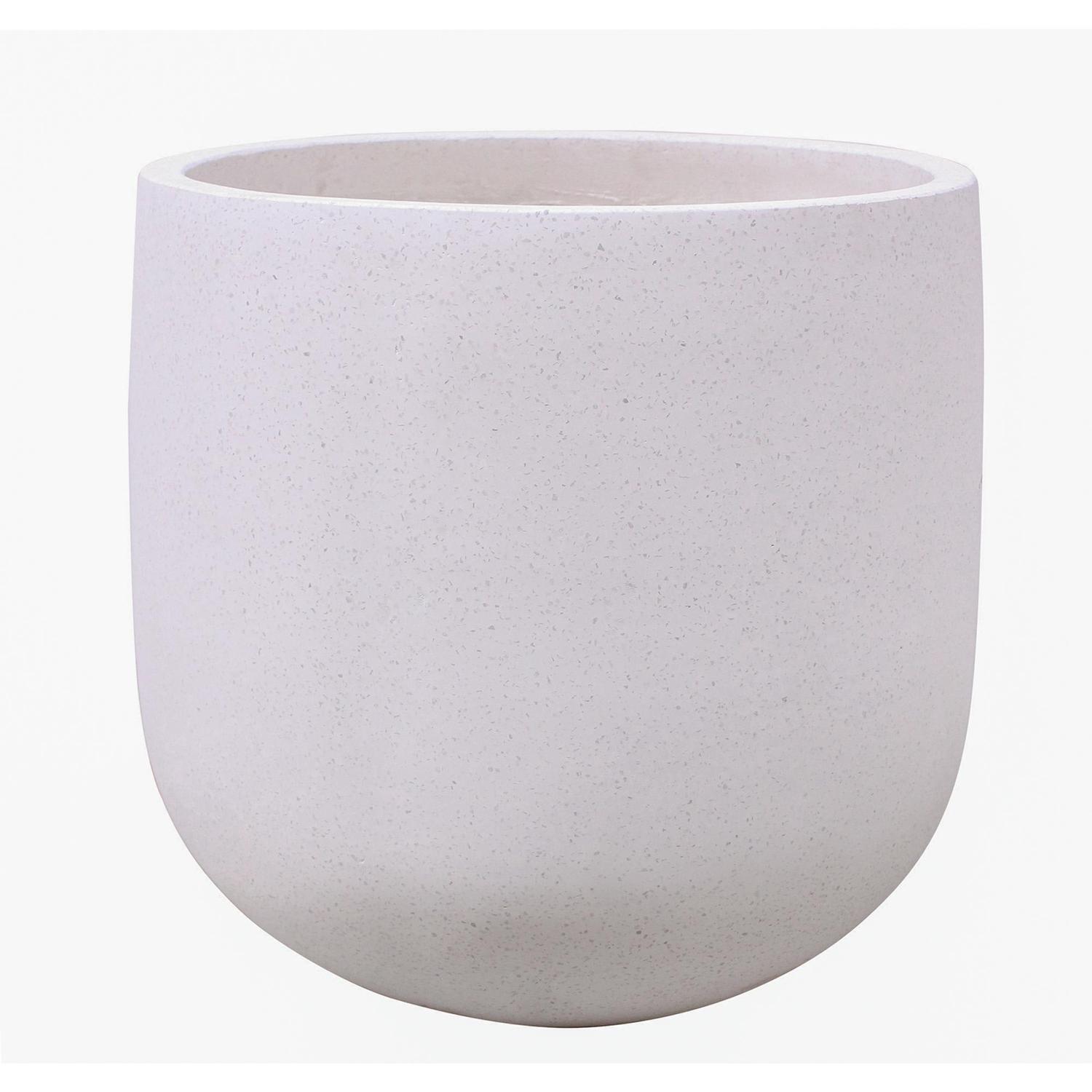 Egg Terrazzo Pot M White