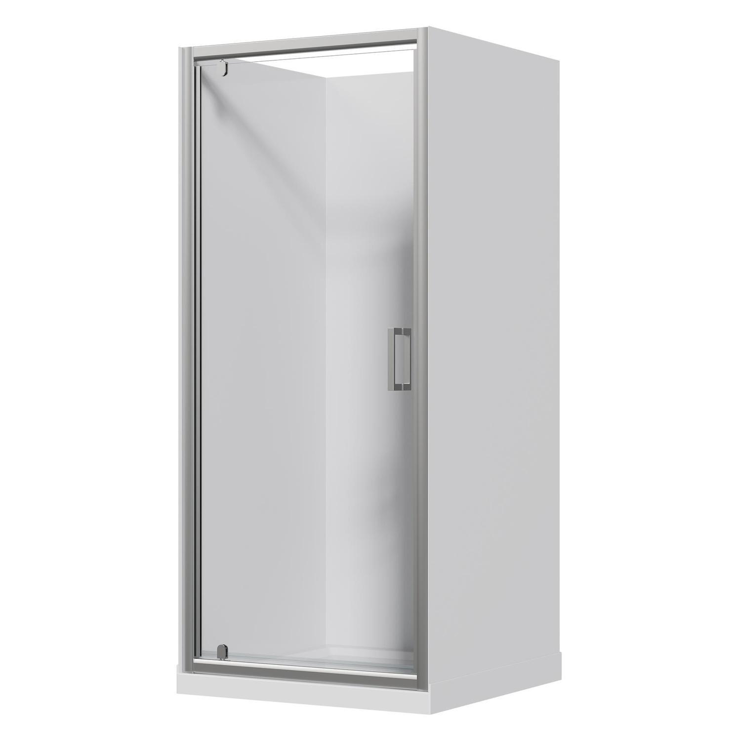 Alcove Flat Wall Acrylic Shower 900 x 900 x 2015mm Chrome